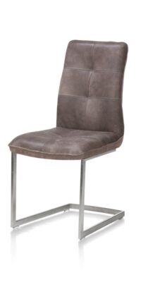 eetkamerstoel - RVS swing vierkant