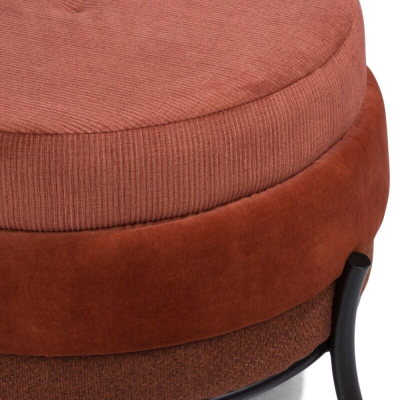 Timeless - Macaron Poef H43Cm - Koper - Afbeelding 2