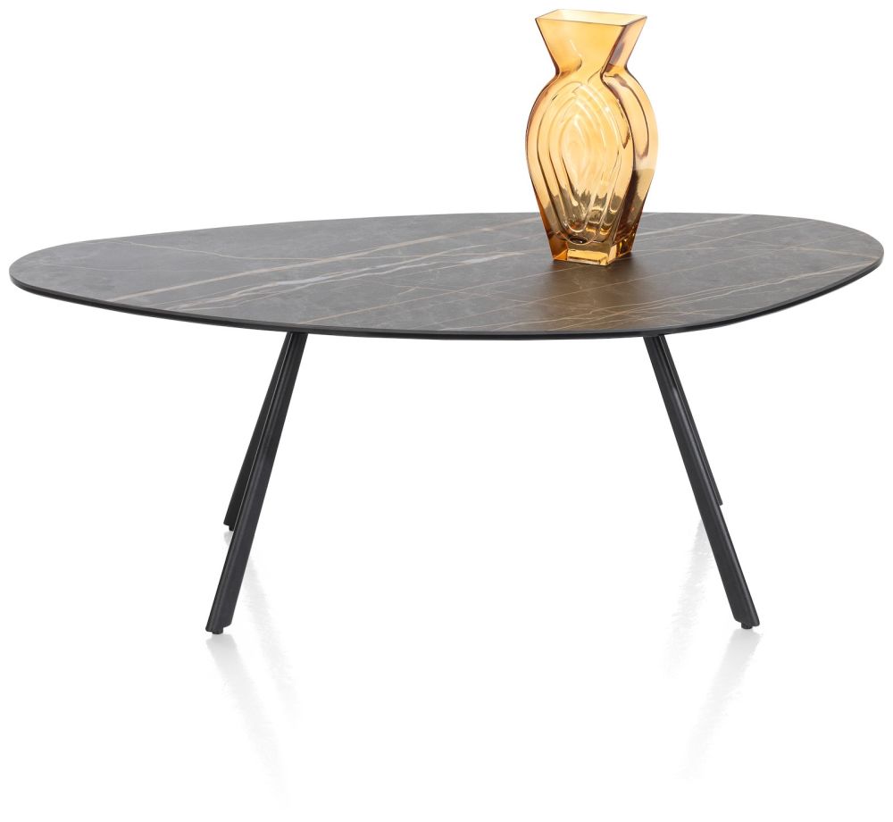 Montello, salontafel 94 x 49 cm. - hoogte 35 cm. - keramiek blad - zwart
