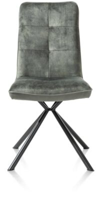 Milva, chaise - pieds noir + poignee - combi Pala/Karese - Vert - Image 3