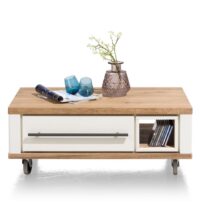 Jardin, salontafel 100 x 60 cm + 2-laden + 1-niche - wit