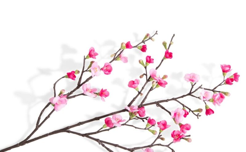 Qunince Spray H97Cm Kunstbloem - Roze - Afbeelding 2