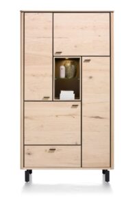Livada, bergkast 110 cm - 4-deuren + 1-lade + 2-niches - Natural