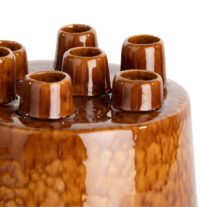 Safia vaas H21cm - bruin - Afbeelding 2