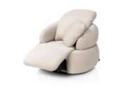 Hollywood, Homecinema fauteuil pivotant, tissu Cloudy dos réglable, électrique repose, incl. bat - beige - Image 2