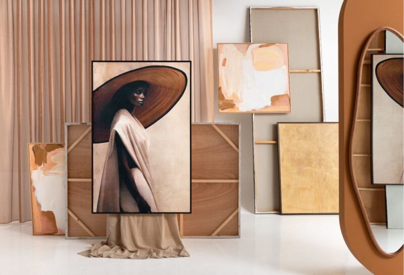 Hilde Schilderij 100X100Cm - Roze - Afbeelding 3