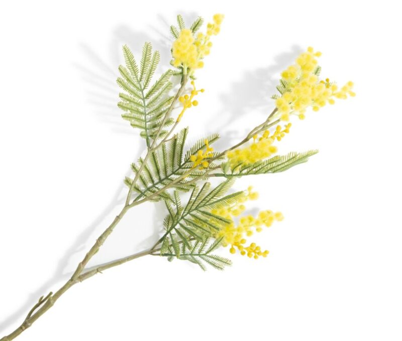 Mimosa Branch H110Cm Kunstbloem - Geel - Afbeelding 2