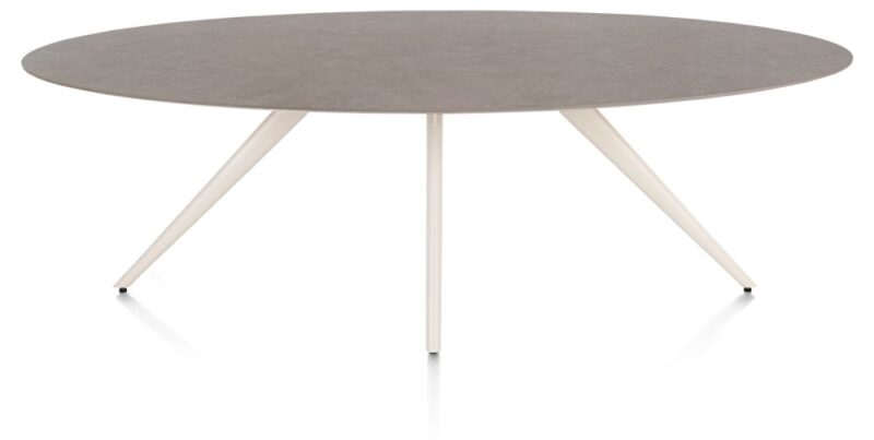 Saluti, Table Ellips 240 X 110 Cm. - 4-Pootjes - Crème - Lava - Image 1