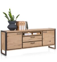Metalo, dressoir 210 cm - 2-deuren + 2-laden + 1-niche (+ LED) - Afbeelding 3