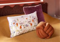 Twisted kussen 30x30cm - koper - Afbeelding 2