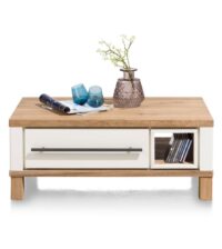 Jardin, salontafel 100 x 60 cm + 2-laden + 1-niche - wit - Afbeelding 4