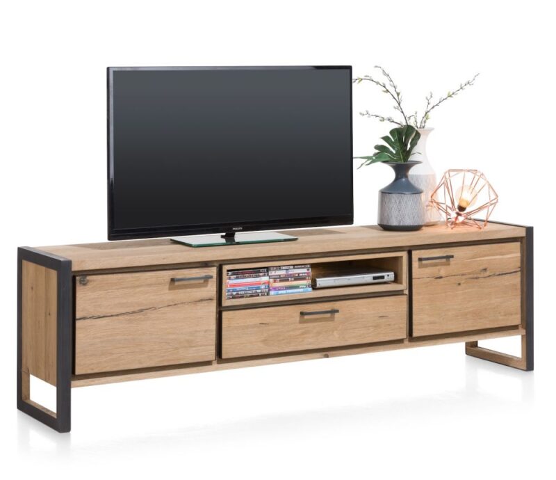 Metalo, Buffet Bas 210 Cm - 2-Portes + 1-Tiroir + 1-Niche (+ Led) - Image 3