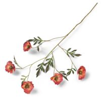 Poppy spray kunstbloem 113cm - Bordeaux