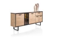 Avalon, dressoir 200 cm - 4-deuren + 1-lade + 1-glasdeur (+ LED) - natural - Afbeelding 2