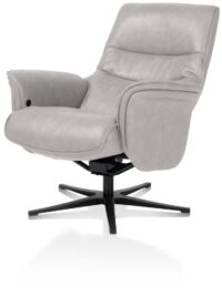 Lotis, relaxfauteuil (incl. poef) - stof Pala - Lichtgrijs - Afbeelding 4