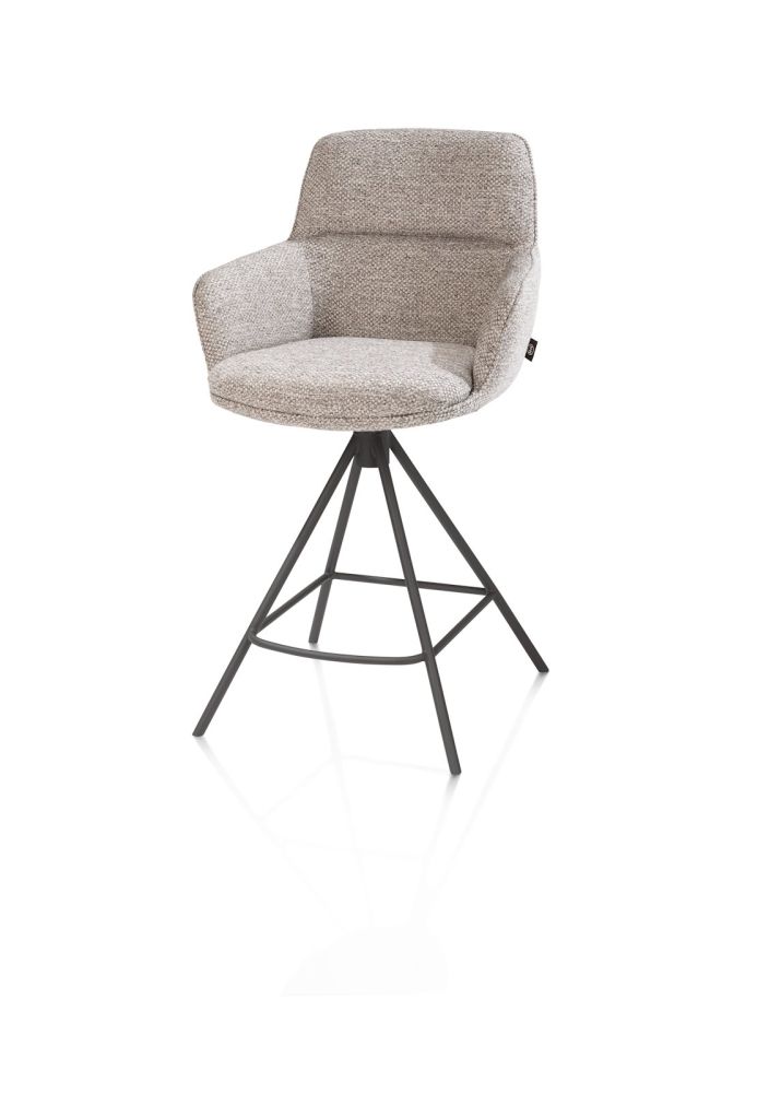 Mateo, barstoel - 4-pootjes - grafiet - Bellini - Kiezel