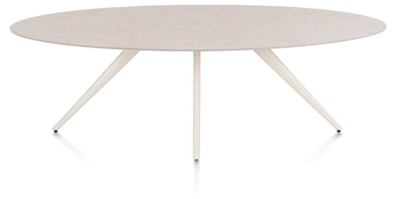 Saluti, Table Ellips 240 X 110 Cm. - 4-Pootjes - Crème - Light Sand - Image 1