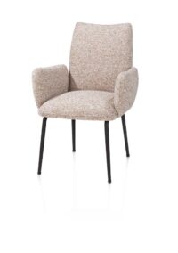 Bovina, armstoel - stof Luton + nosag - frame rough off black - koper