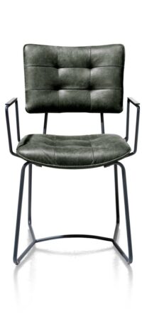 Julien, armstoel - zwart frame - Corsica - groen - Afbeelding 3