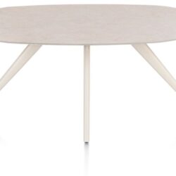Saluti, eetkamertafel ellips 180 x 105 cm. - 4-pootjes - crème - Light sand