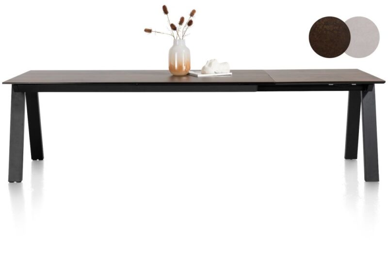 Stanford, Uitschuiftafel 140 (+ 60) X 100 Cm - Roest - Afbeelding 1