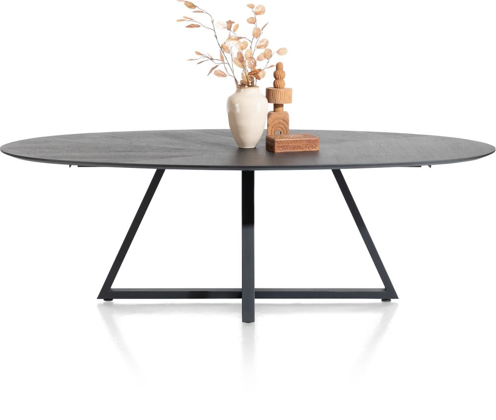 Ridgefield, eetkamertafel ellips 210 x 120 cm - Castle antraciet
