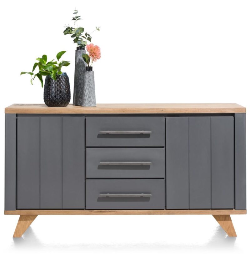 Jardin, Buffet 160 Cm - 2-Portes + 3-Tiroirs - Anthracite - Image 1