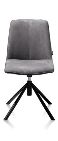 Brody, Eetkamerstoel - combi voorzijde Savannah / achterzijde Kibo - Antraciet - Afbeelding 3