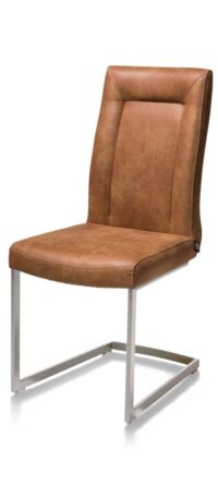 Malene, eetkamerstoel - RVS swing vierkant