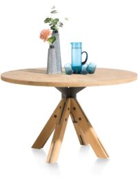 Jardino, eetkamertafel rond 130 cm - centrale poot - Afbeelding 3