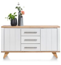 Jardin, buffet 160 cm - 2-portes + 3-tiroirs - blanc