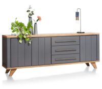 Jardin, dressoir 230 cm - 3-deuren + 3-laden - Antraciet - Afbeelding 3