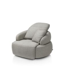 Hollywood, homecinema fauteuil pivotant xl, tissu cloudy, dos réglable, électrique repose - Olive