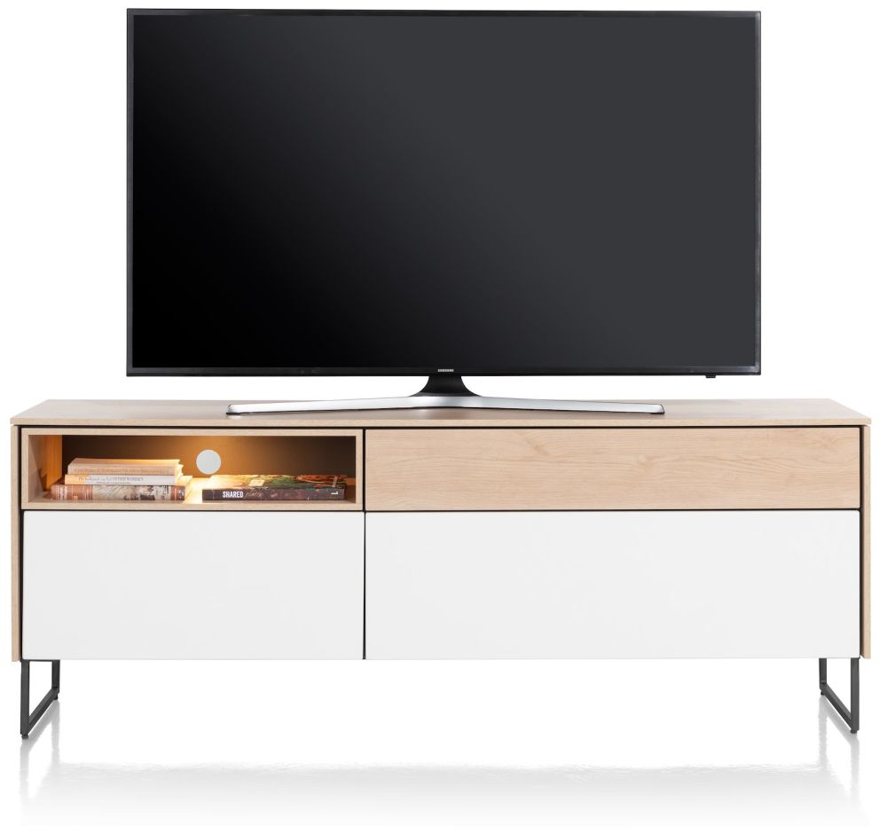 Lindfield, lowboard 160 cm. - 3-laden + 1-niche (+ LED)