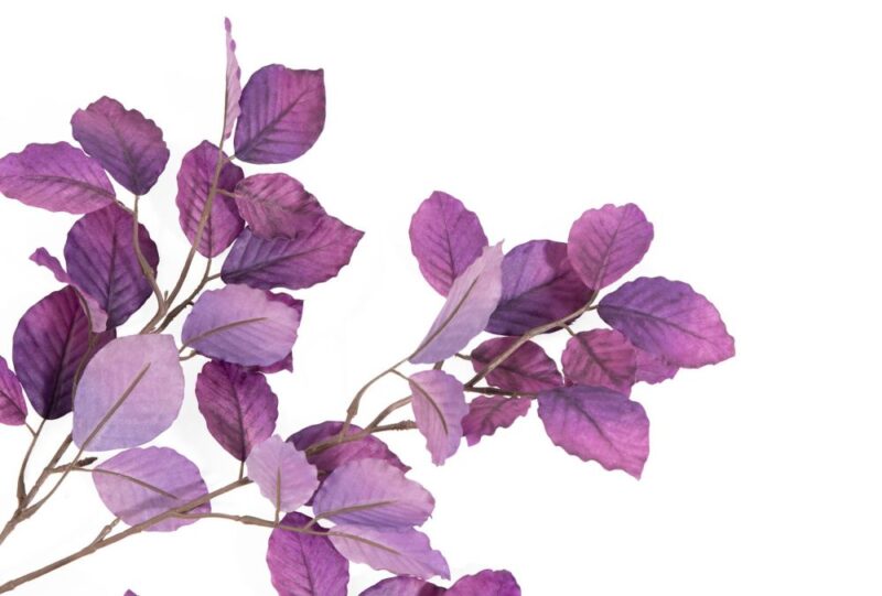Beech Leaves Spray H95Cm Kunstbloem - Paars - Afbeelding 2