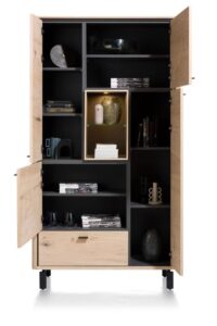 Livada, bergkast 110 cm - 4-deuren + 1-lade + 2-niches - Natural - Afbeelding 3