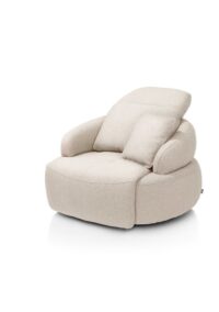 Hollywood, homecinema fauteuil pivotant xl, tissu cloudy, dos r&eacute;glable, &eacute;lectrique repose - beige