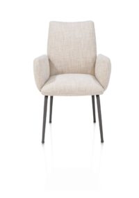 Bovina, armstoel - stof Luton + nosag - frame grafiet - Creme - Afbeelding 2