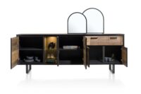 Avalon, dressoir 230 cm - 4-deuren + 1-lade + 1-glasdeur (+ LED) - Driftwood - Afbeelding 3