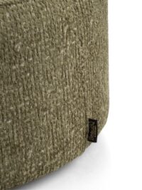 BeautiQ - Chic poef - rond 80 cm - Olijf - Afbeelding 3