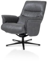 Lotis, fauteuil (incl. pouf) - tissu Pala - Anthracite - Image 4