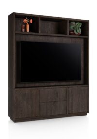 Gijon, tv-kast met opzet 180 cm - 2-deuren + 2-laden + 3-niches met plint - Afbeelding 2