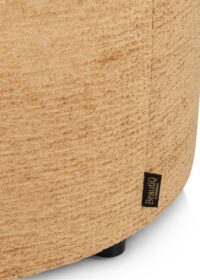 BeautiQ - Chic pouf - ronde 80 cm - Jaune ocre - Image 3