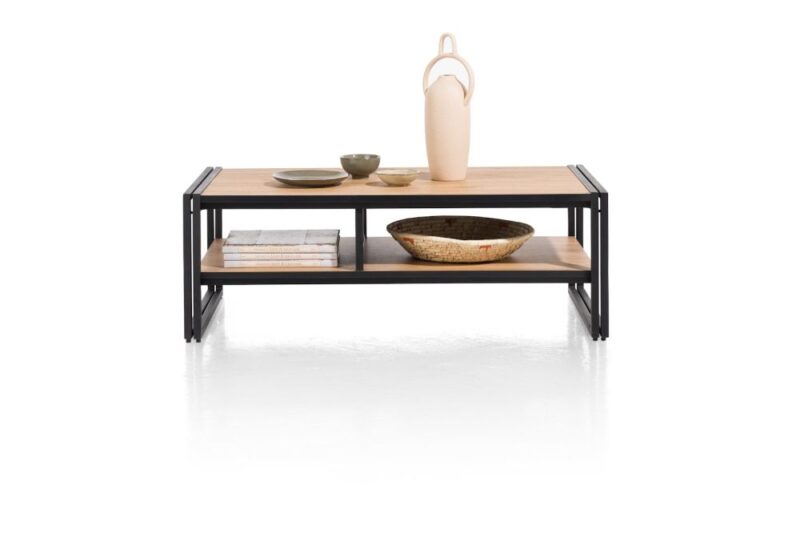 Avalon, Salontafel 110 X 60 Cm + 2-Niches - Natural - Afbeelding 1