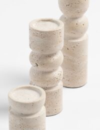 Ivy jeu de 3 bougeoir - Couleur creme - Image 2