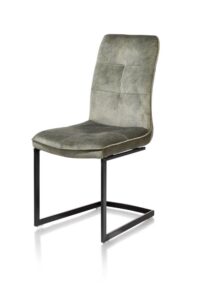 Milva, eetkamerstoel - swing zwart vierkant