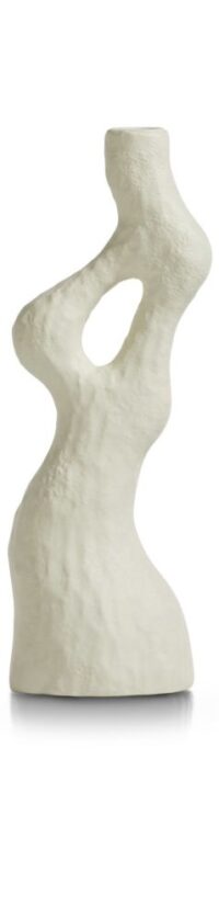 Debra vaas H32cm - Cremekleurig