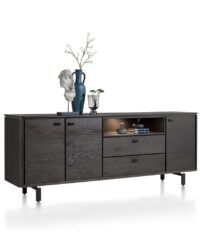 Livada, dressoir 210 cm - 3-deuren + 2-laden + 1-niche - onyx - Afbeelding 3