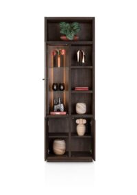 Gijon, armoire 75 cm - 1-porte de verre + 2-portes + 4-niches (+ LED) - Image 3