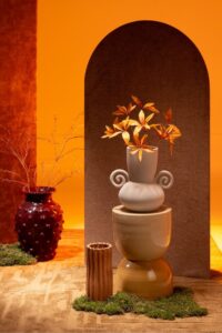 Julot vaas H34cm - Beige - Afbeelding 3